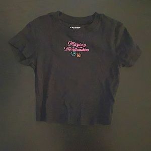 playboy is for heartbreakers valentine’s day crop top. Worn once